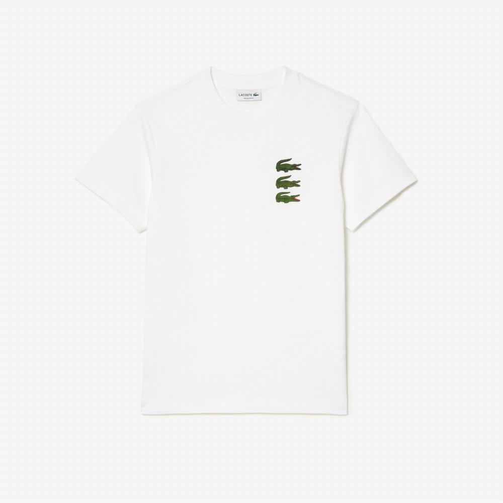 

LACOSTE Мужская ФУТБОЛКА HOLIDAYS MULTI CROCK [БЕЛАЯ]