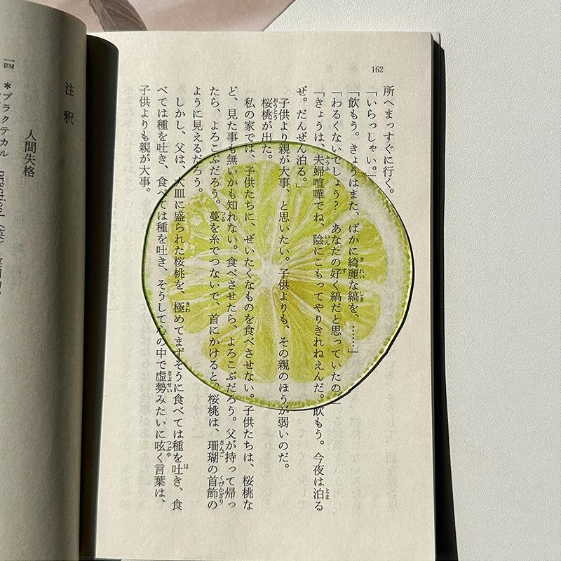 Delicate Transparent Acrylic Apple Bookmark Reading Mark Student Gift Premium Feeling Cute Grape Tomato Bookmarks