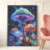 Kit Pittura Diamante Fungo Psichedelico Rotondo Completo Fai da Te Tela Sparkle Art per Adulti Artigianato Rilassante e Decorazione Casa Idea Regalo Set