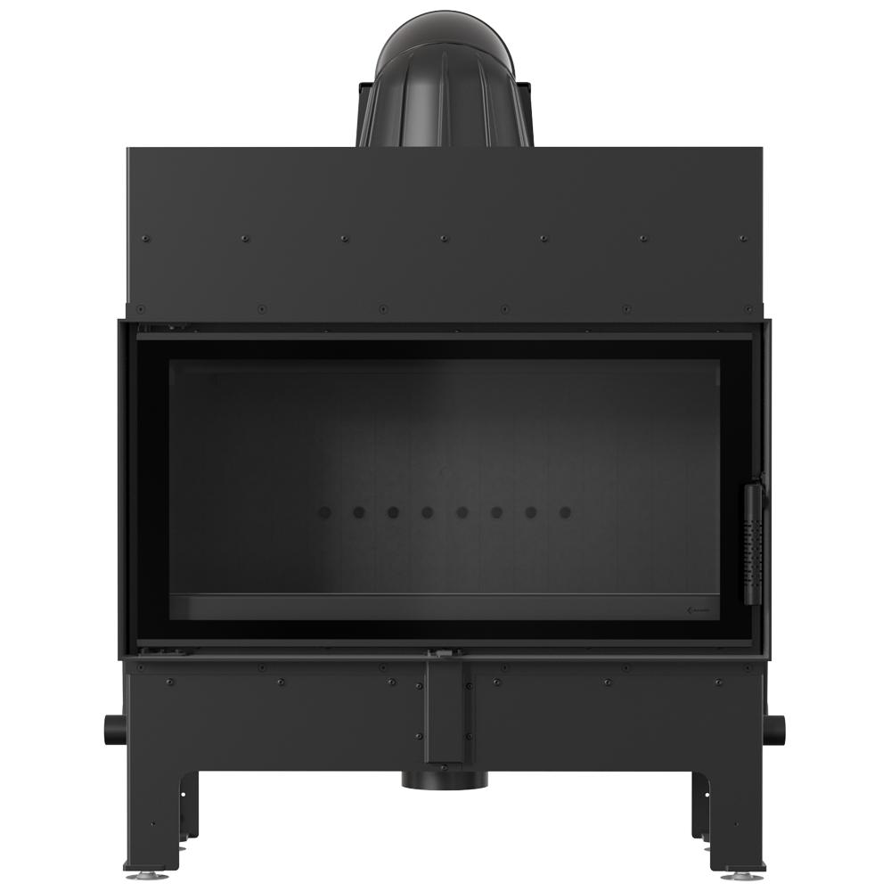 Steel Fireplace KRATKI FLOKI L 12 kW Ø 200 Black Thermotec Lining