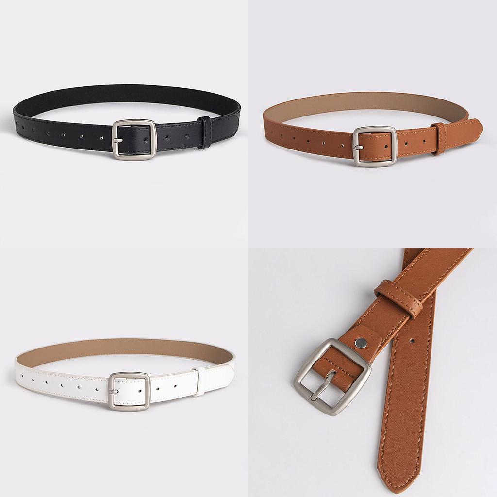 Minimalist Women Pu Belt With Snap Closure For Business And Daily Use