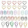 30pcs/pack Colorful Multi Shaped Heart-shaped Paper Clips, Colorful Macaron Mini Shaped Paper Clips