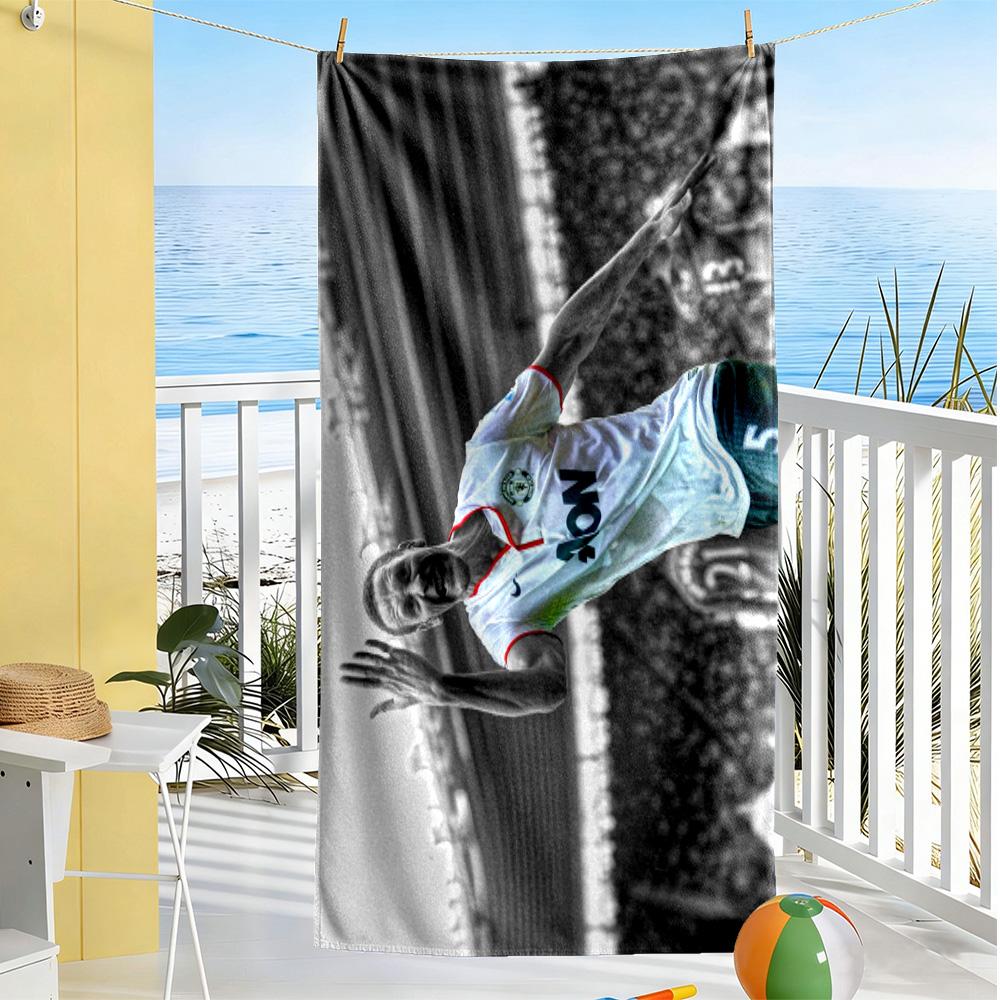 Football Player Celebration Beach Towel Super Soft & Absorbent Comfortable Lightweight