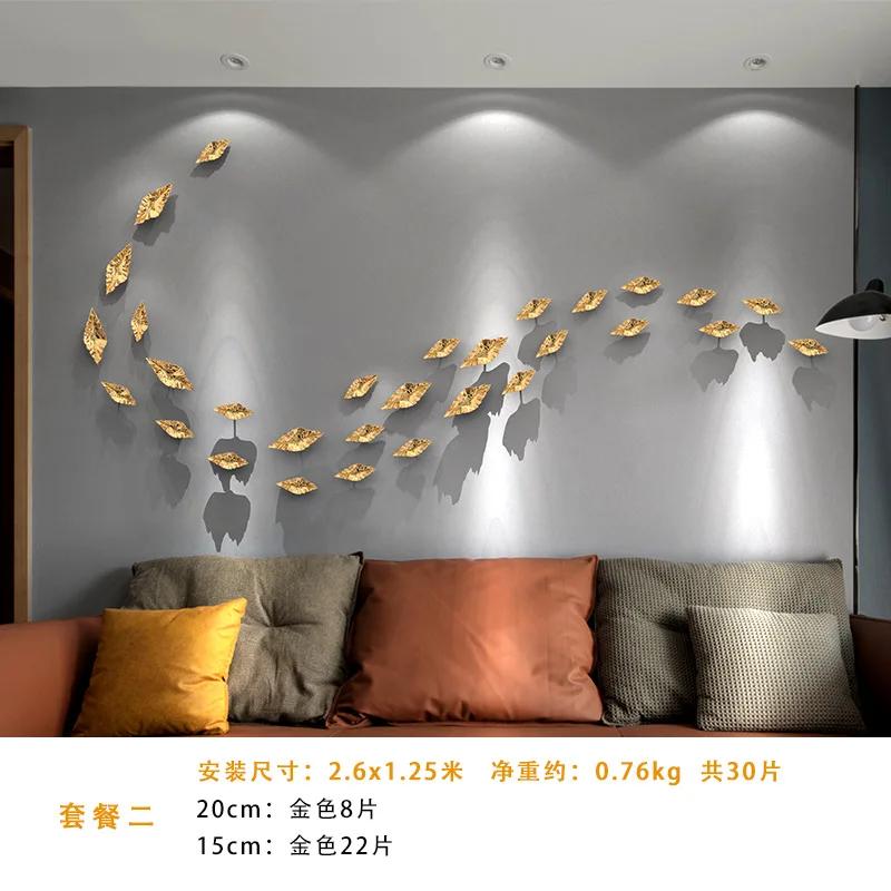 Leaf Wall Accents Wall Decoration Art Soft Decoration Creative Artworks Living Room Bedroom Wall Decoration Hanging Pendant