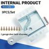 Galvanized Steel Garage Door Locks Rust Resistant Thicken Construction Heavy Duty Door Lock Manual Open Dual Side Installation