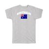 Gift T-Shirt : Australia Flag Chest Australian Expat Country