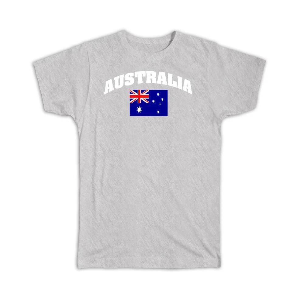 Gift T-Shirt : Australia Flag Chest Australian Expat Country S