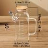 1pc, Glass Oil Bottle, Leakproof Oil Jug, Vinegar Bottle, Storage Container for Kitchen Condiments Outdoor BBQ Picnic, Kitchen Supplies Oil Bottle