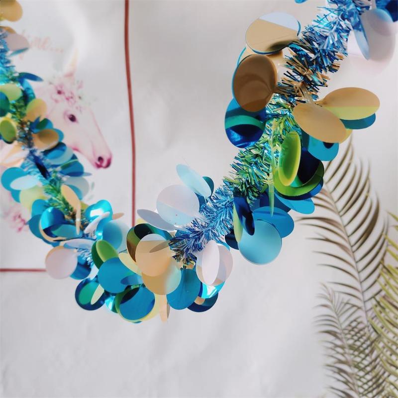 Easter decoration color strips pull flowers Oktoberfest event decorations Christmas wool strips birthday party ornaments