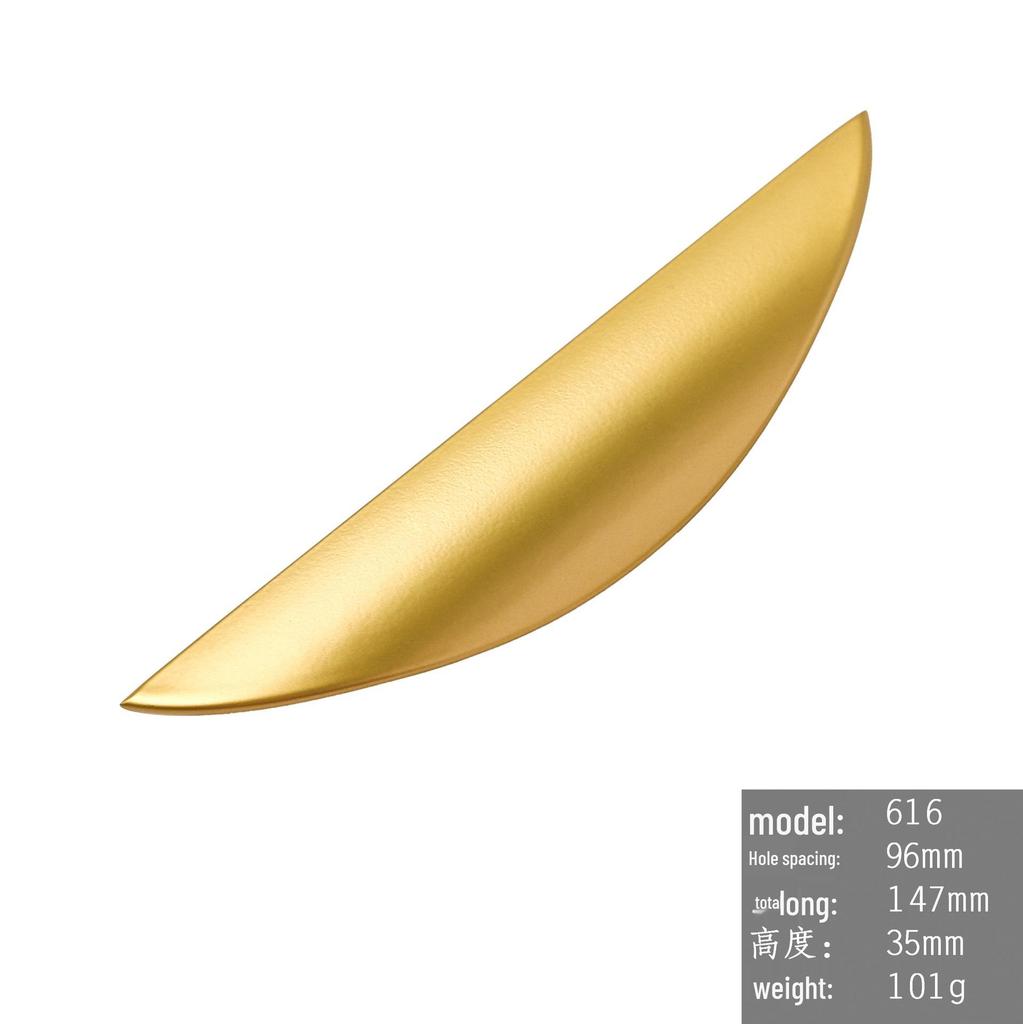 Black Copper and Gold Crescent Cabinet Handles - Nordic Minimalist Drawer and Wardrobe Hardware