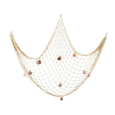 Sanwer Fishing Net Decoration Boat Fishing Net Fishing Net with Shell Interior Decoration Seashell Mediterranean Style Wall Hanging Tapestry Prop
