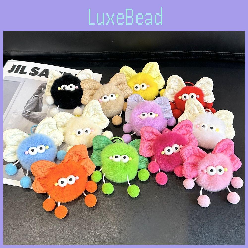 Rex Cute Rabbit Bow Briquettes Elf Action Bag Hanging Cartoon Plush Keychain Toy