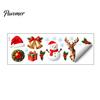 Snowman Window Stickers 2027 Merry Christmas Cling, Santa Reindeer Glass Door Sticker, Seasonal Clings Static Decal for Living Room Bedroom
