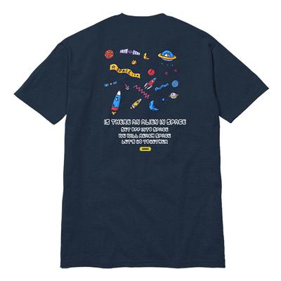 Jeneleolwogseu G-25-Ss-712 Printed Short Sleeve T-Shirt_Dark Navy
