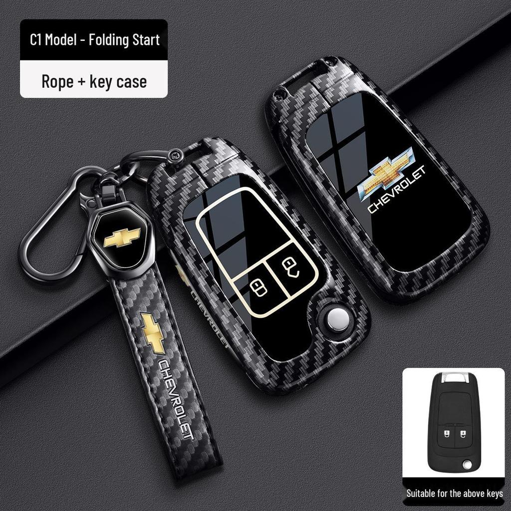 Chevrolet Schlüsselabdeckung für Cruze, Cavalier, Malibu XL, Equinox, Trax (Kohlefaser)