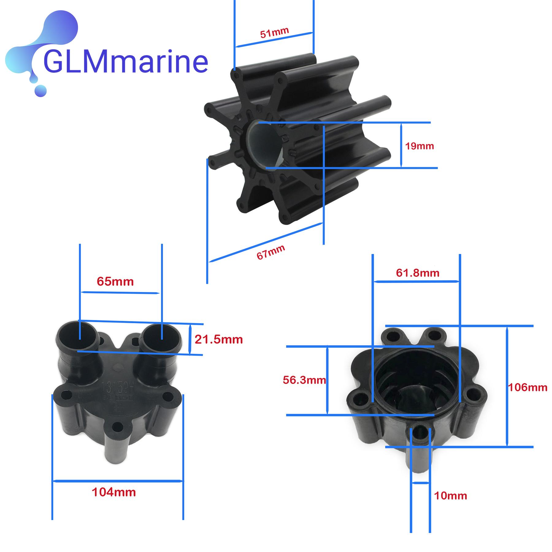46-807151A14 For Mercruiser Stern Drive Inboard Engine V6 V8 4.3 - 8.7 L Water Pump Impeller Repair Kit 46-807151A7 18-3150 Impeller Repair Kit
