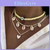 Collier Bohème d'Inspiration Marine avec Breloque Coquillage et Perles Faites Main pour Vacances à la Plage