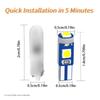 High Brightness 3030 Chips 10Pcs of T5 Led Bulb W3W W1.2W Play and Plug Car Interior Lights Auto Instrument Lamp 12V/24V Dome Lights 6