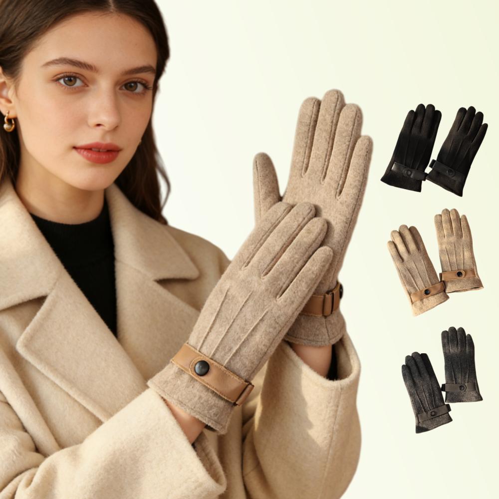 Women's Aesthetic Touchscreen Warm Touchscreen Compatible Cycling Daily Use Party Business Winter Wool Gloves