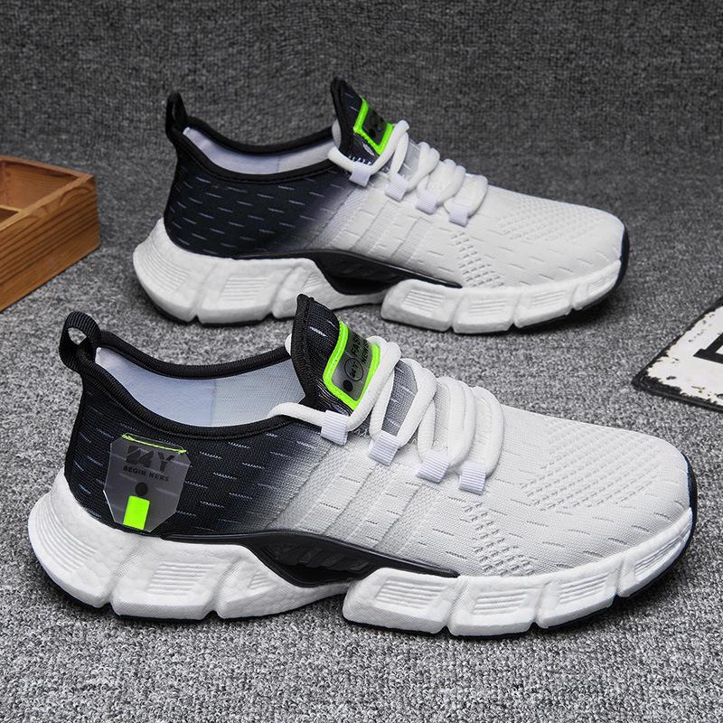 2025 New Unisex Platform Sneakers Lightweight and Breathable Fly Woven Running Shoes for Men Mesh Comfort Tennis Shoes for Women