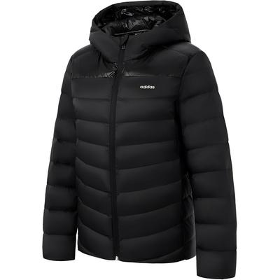 Minimalistický list Teplá módna páperová bunda s kapucňou Pánska vrchná odev Čierna JL9579
