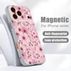 Full Screen Peach Blossoms Case For iPhone 17 Pro Max Magnetic For Magsafe Skin Feeling Cover For iPhone 16 15 14 13 Pro Max