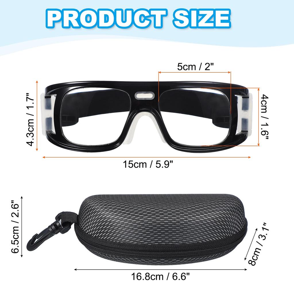 Adjustable Professional Sports Unisex Safety Outdoor Sports Protective Eyewear for Black [PATIKIL] Goggles, Glasses, Basketball, Racquetball,