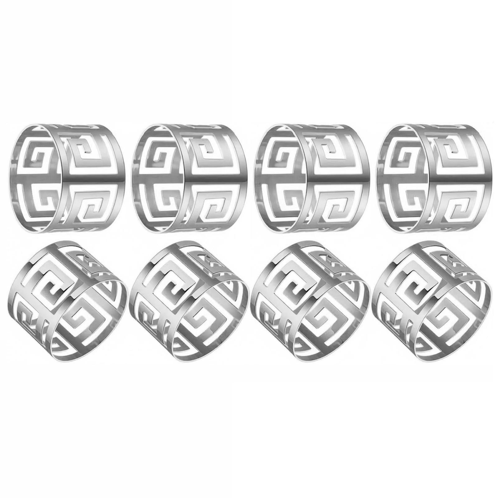 

Кольцо для салфеток металлическое с узором сзади 6 шт. One Size