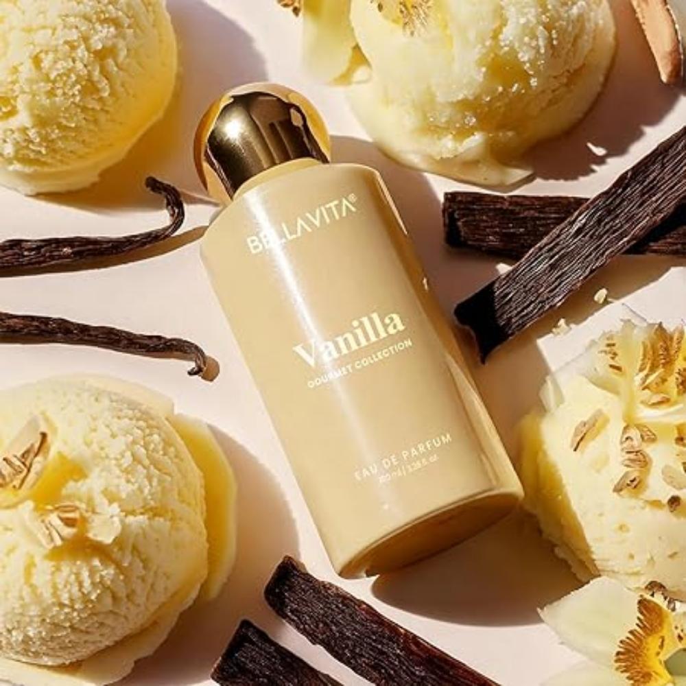 BELLAVITA Gourmet Collection Vanilla | Long Lasting  | EDP 100ml | Musk, Fruity Premium Unisex Fragrance for Men and Women