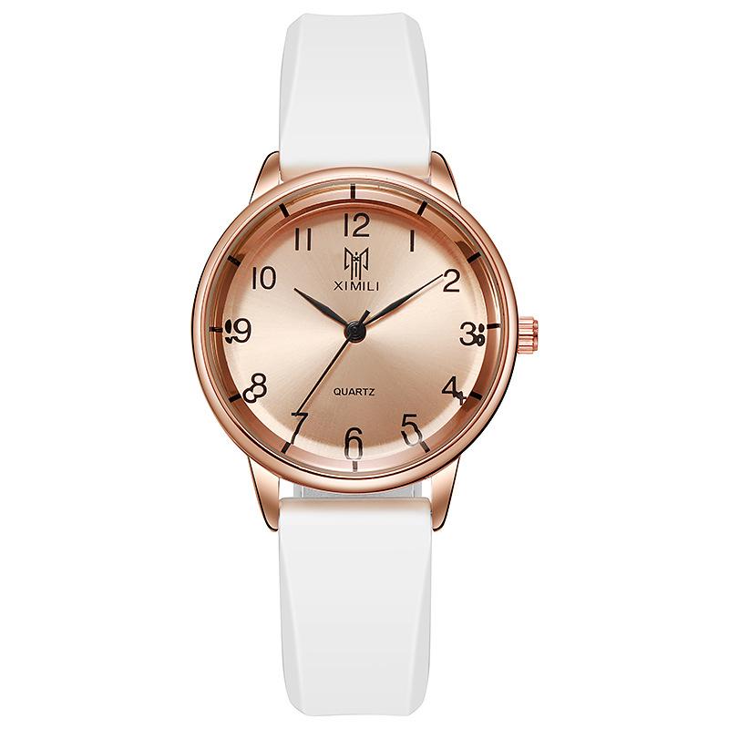 Unisex Silicone Tape Quartz Watch, Simple And Fashionable Female Student Watch Watch In Junior High School