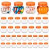 5/10 Stück Kürbisglas Transparente Kunststoff-Süßigkeitengläser mit Deckel Halloween-Partys Süßigkeitsboxen Snack-Kekse Getreide-Tee Organisation