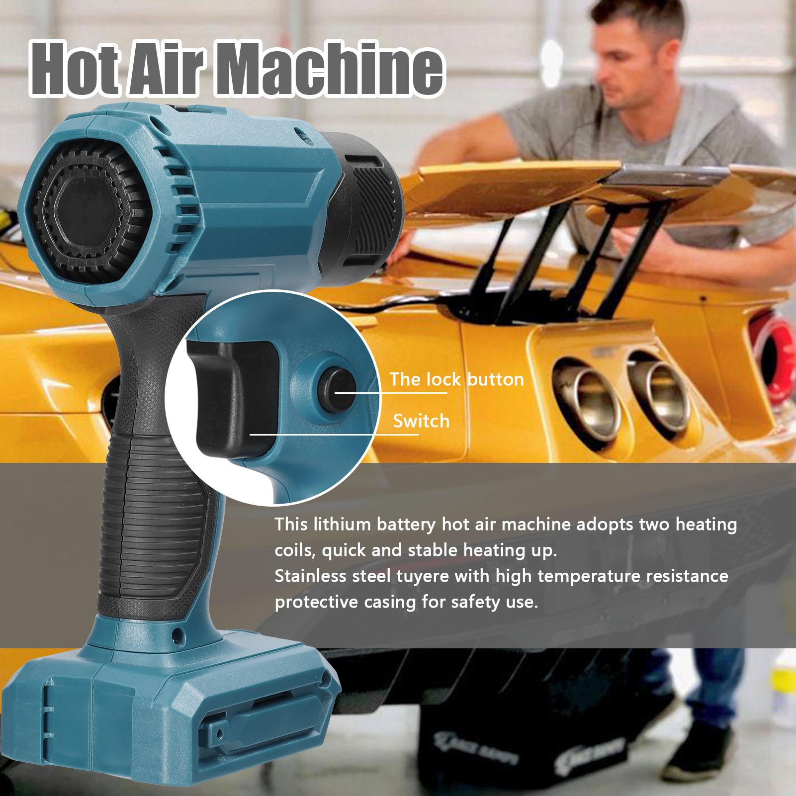 

Cordless Handheld Hot Air Machine Lithium Rechargeable Heating Equipment Temperatures Adjustable Power Tool with 4 разноцветный
