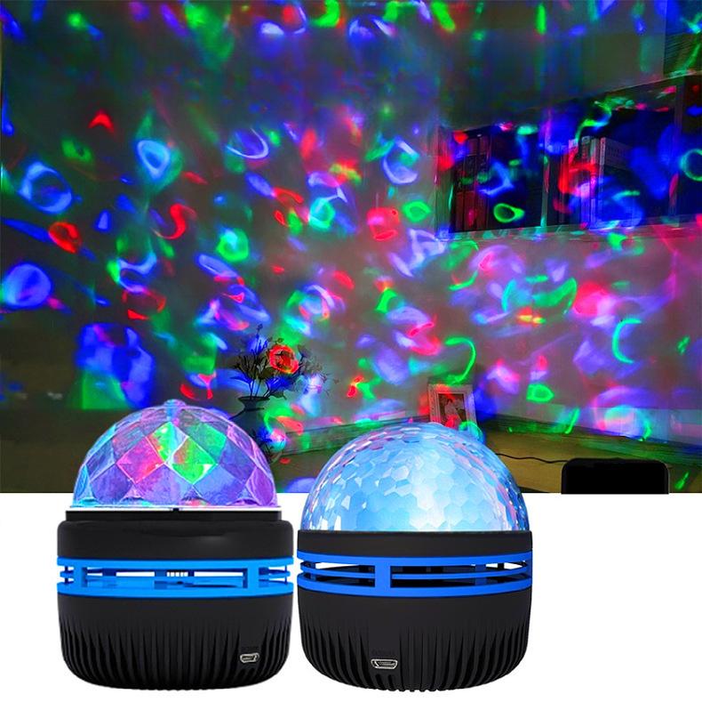 Water Ripple Lamp Aurora Projection Lamp Birthday Gift Bedroom Starry Sky Small Night Lamp Romantic Moon Atmosphere Lamp