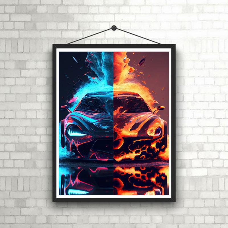 DIY Diamond Painting Super Supercar Cross Stitch Kit Mosaic Art Diamond Painting Full Circle/Square Diamond Home Decoration