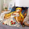 1pc Sailor Moon Flannel Blanket [Cozy Throw Blanket] For Sofa, Bed, Travel, Camping, Livingroom, Office, Couch, Chair, And Bed