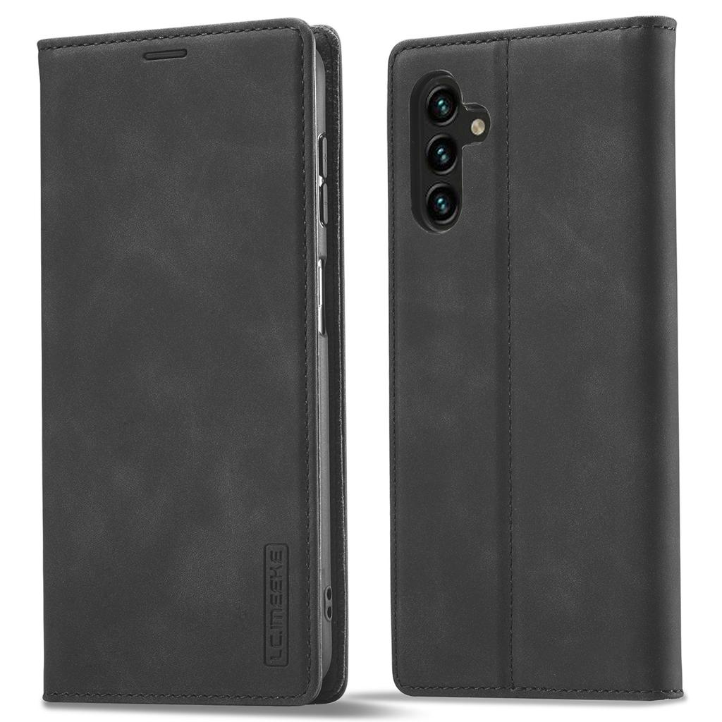 LC.IMEEKE For Samsung Galaxy A35 5G Microfiber Leather Case Phone Cover Magnetic Closing