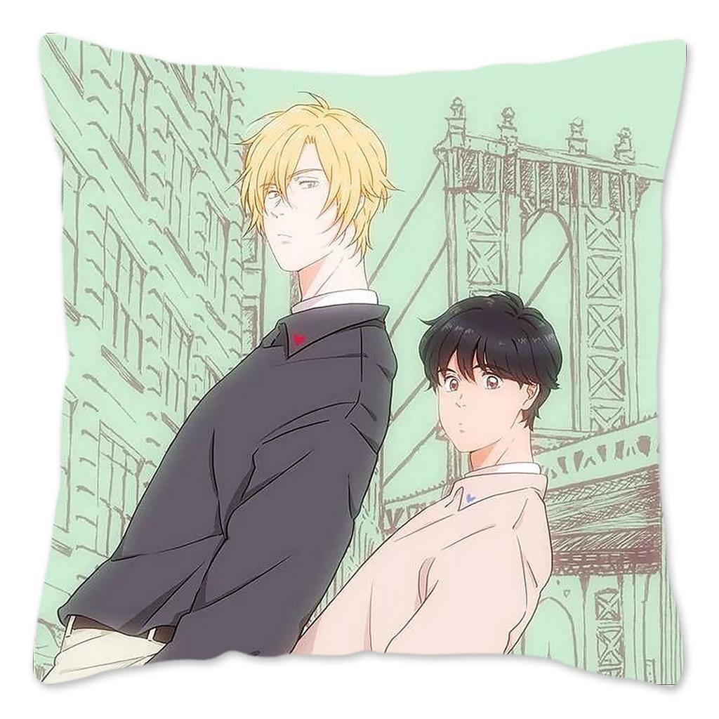 BANANA FISH Anime Cushion Cover for Sofa Throw Pillow Cover Home Decoration Polyester Pillow Case Japan Manga Housse De Coussin