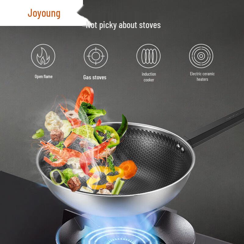 Joyoung 316 Stainless Steel Non-stick Wok