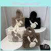 Trendy Plush Rabbit Tote Bag For Women Generous Capacity Versatile Shoulder Bag