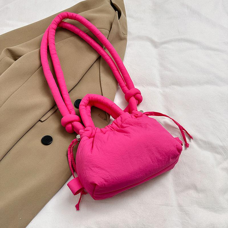 Damskie pikowane torby na ramię Mała puszysta bawełniana nylonowa puchowa torba crossbody Mini torebki damskie Projektant mody