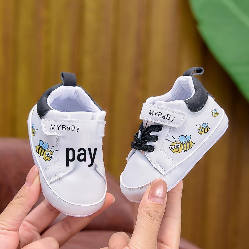 Miękkie buty sportowe dla niemowląt (0-12 miesięcy) - Białe Sneakersy do Chodzenia