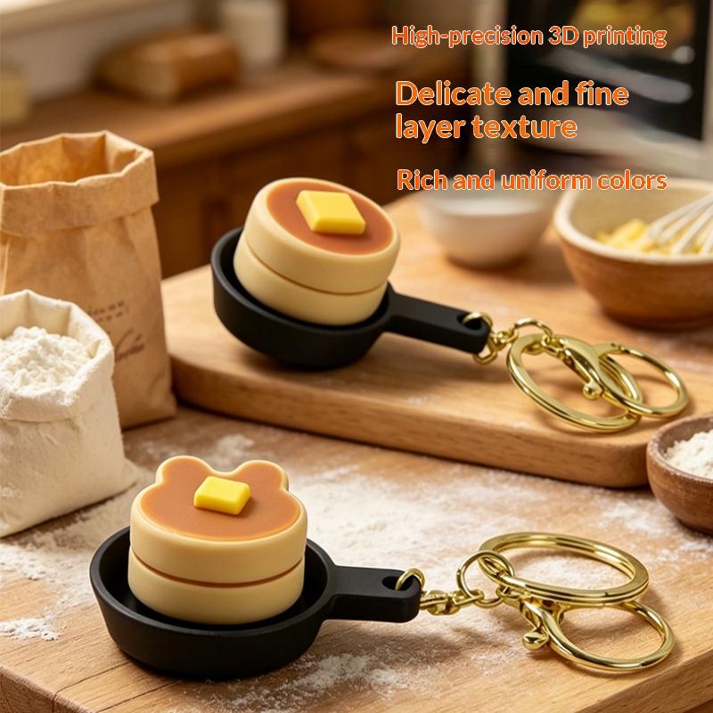 Calming Keychain Keys Finger Button Anti-Stress Toys Rabbit Cake Heart Waffles Funny Decompression Gifts For Children Adults