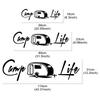 Creative Camper Life Rv Truck Car Sticker Motorhome Caravan Van Travel Decor Vinyl Decal Auto Body Tuning Decoration Accessories