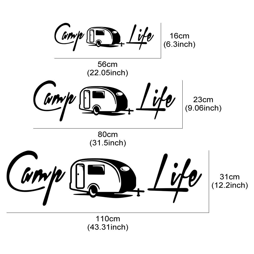 Creative Camper Life Rv Truck Car Sticker Motorhome Caravan Van Travel Decor Vinyl Decal Auto Body Tuning Decoration Accessories