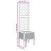 Planter with Trellis Blue Gray 40 X 40 X 142 Cm PP