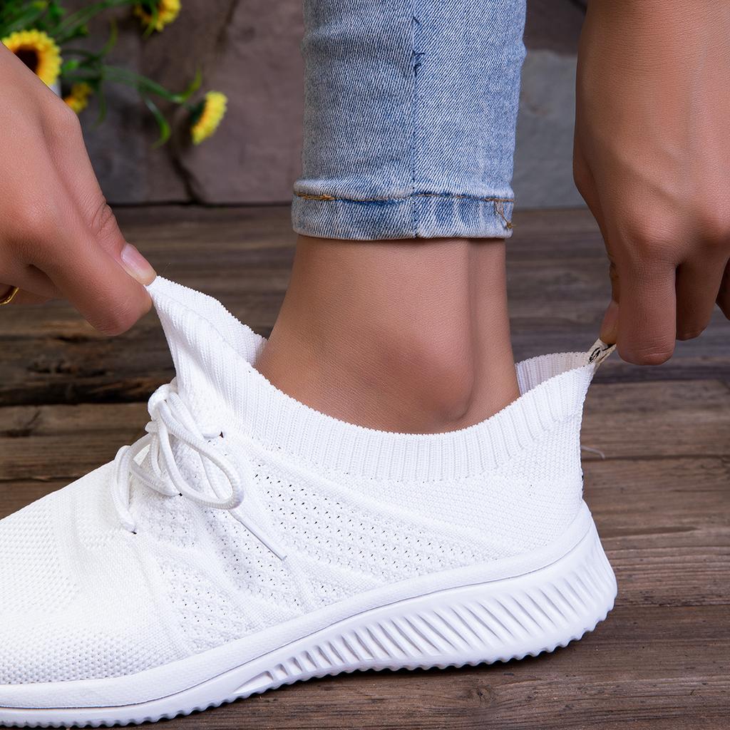 White Sport Running Shoes Women Air Mesh Breathable Walking Women Sneakers Comfortable Fashion Casual Sneakers Chaussure Femme