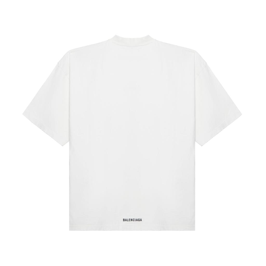 Balenciaga T Shirt Loose Fit Unisex White 744439TOVM79079