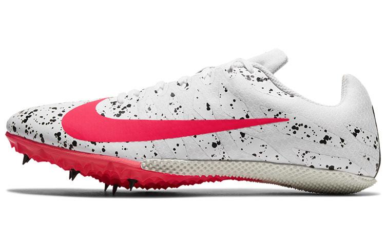 Nike Air Zoom Rival S 9 Spikes  Paint Splatter White Crimson Jade  907564-101 45.5