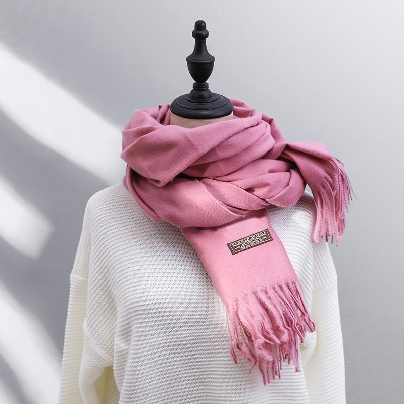 Autumn and winter cashmere scarf women's winter, annual meeting solid color imitation cashmere scarf, Dongdaemun scarf scarf shawl