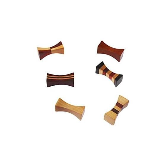 Speed mao Wooden Chopstick Rests, Set of 6, Rectangular, Japanese Style, Warm Wood Feel, Simple Design, Suitable for Japanese and Western Cuisine,